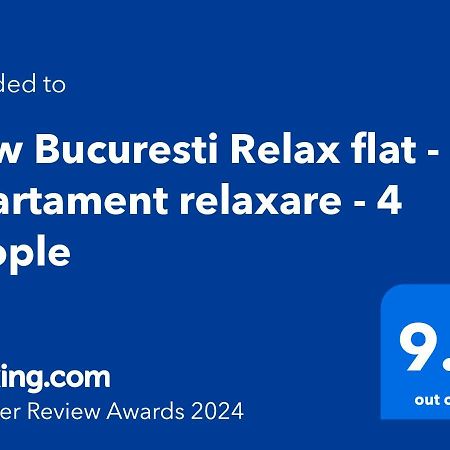 New Bucuresti Relax Flat - Apartament Relaxare - 4 People Leilighet Eksteriør bilde